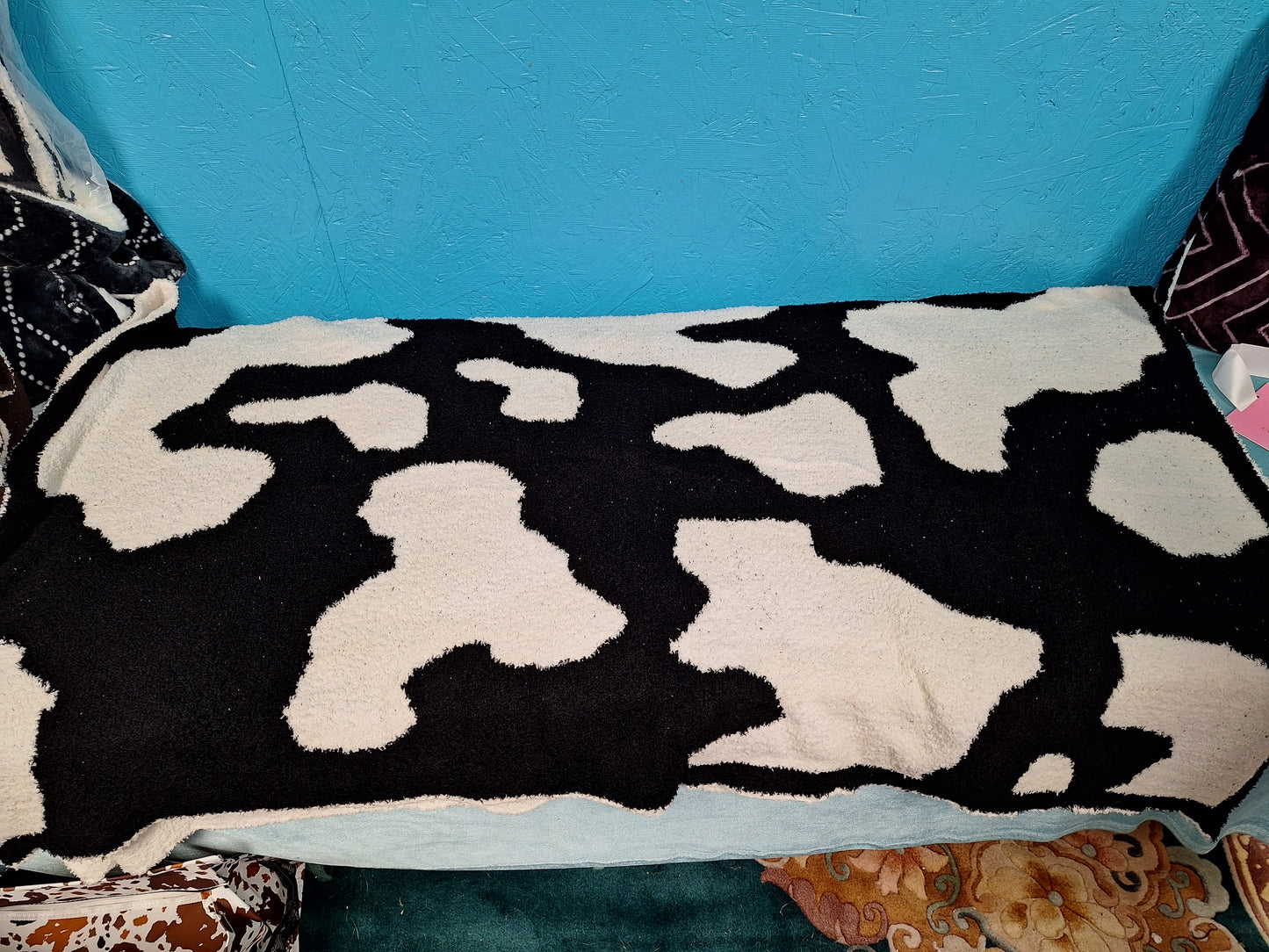 Cozy Cuddles Black Cow Blanket