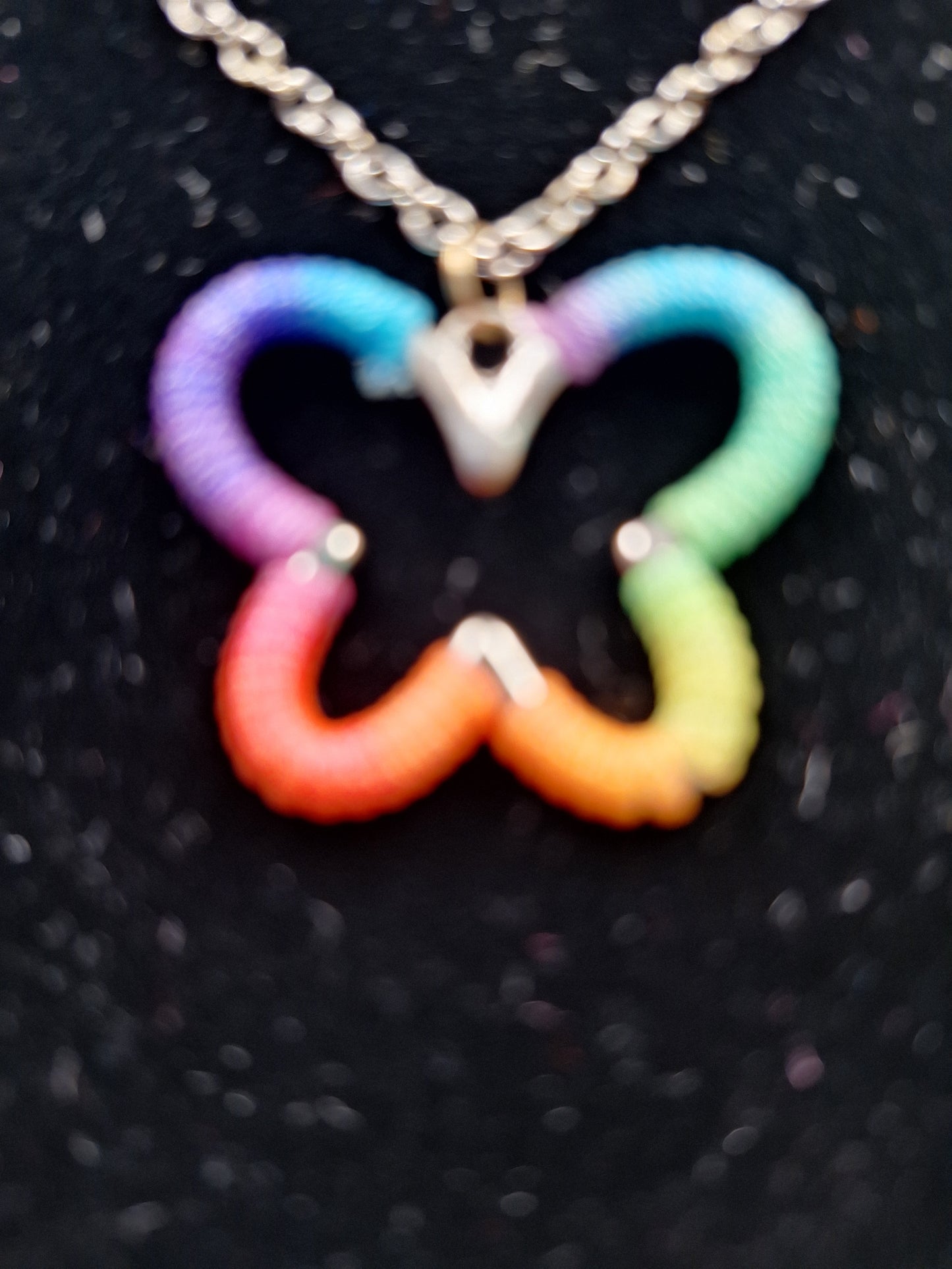 Sterling Silver Rainbow Butterfly