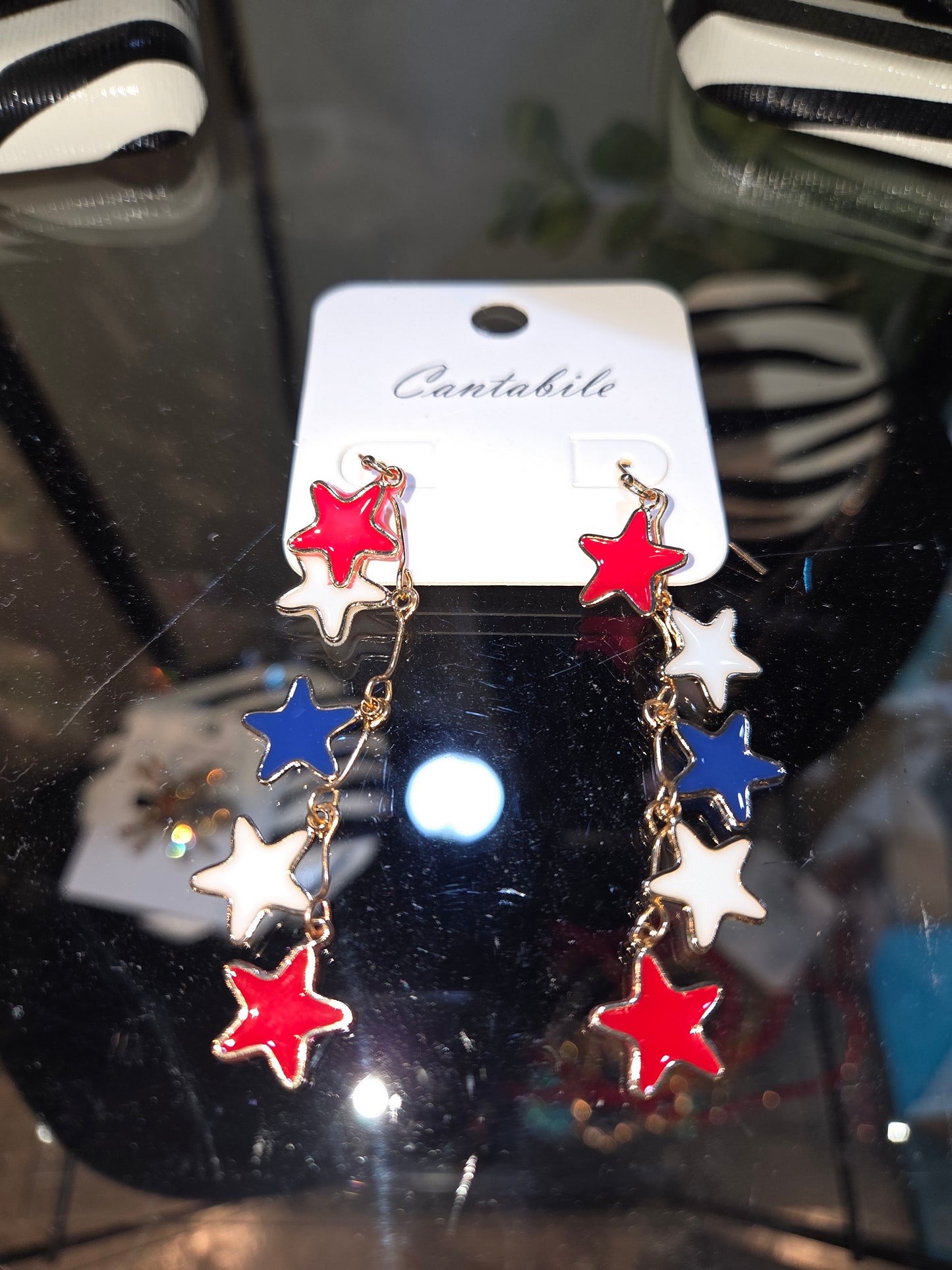 5 Star Dangle Earrings