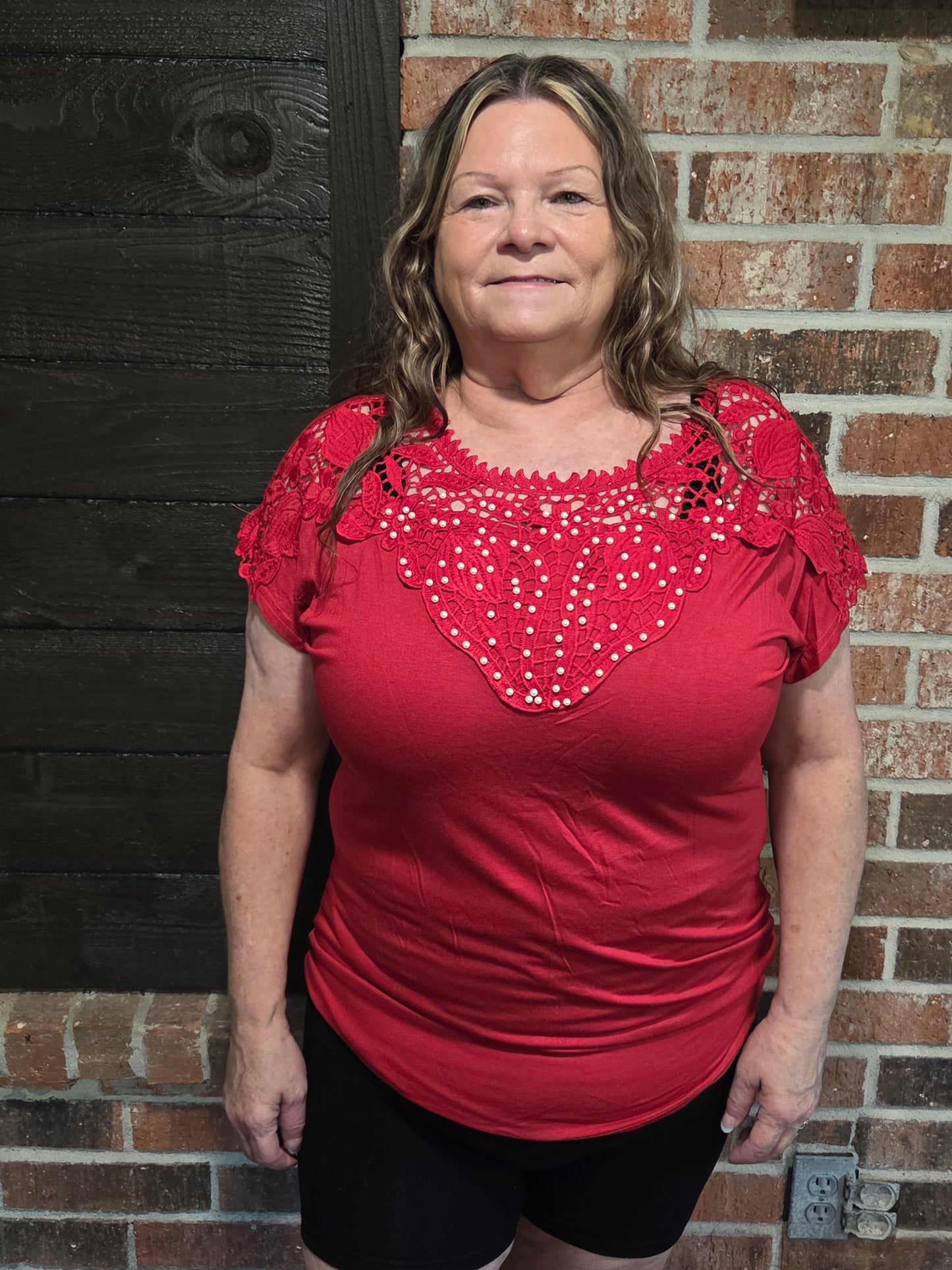 Pearl Lace Top