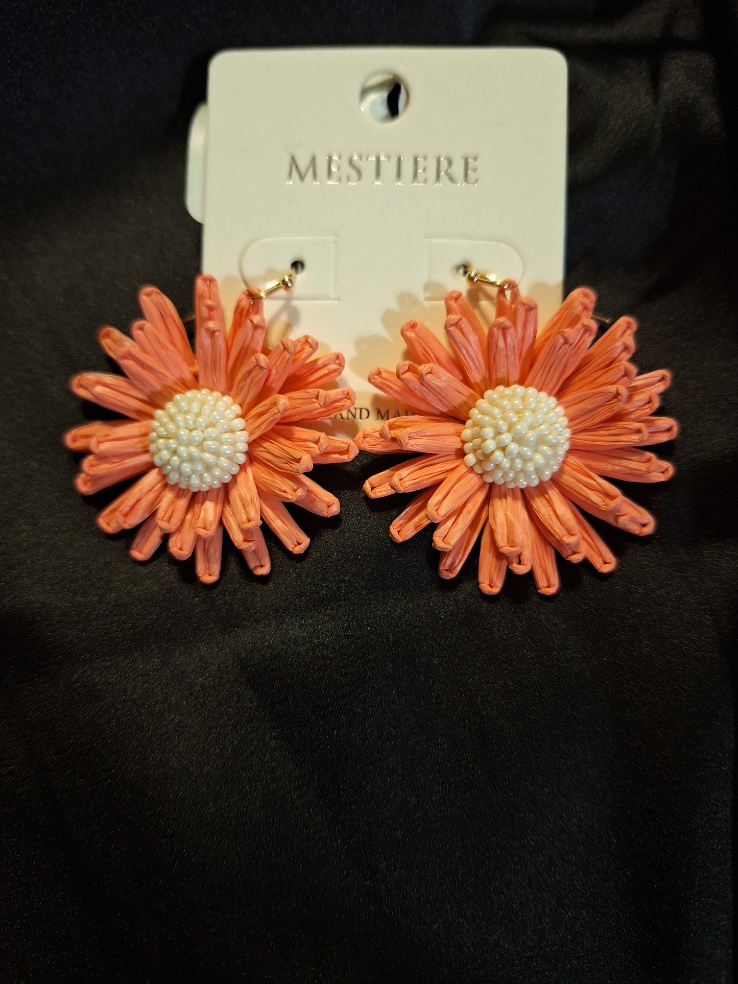 Raffia Flower Earrings