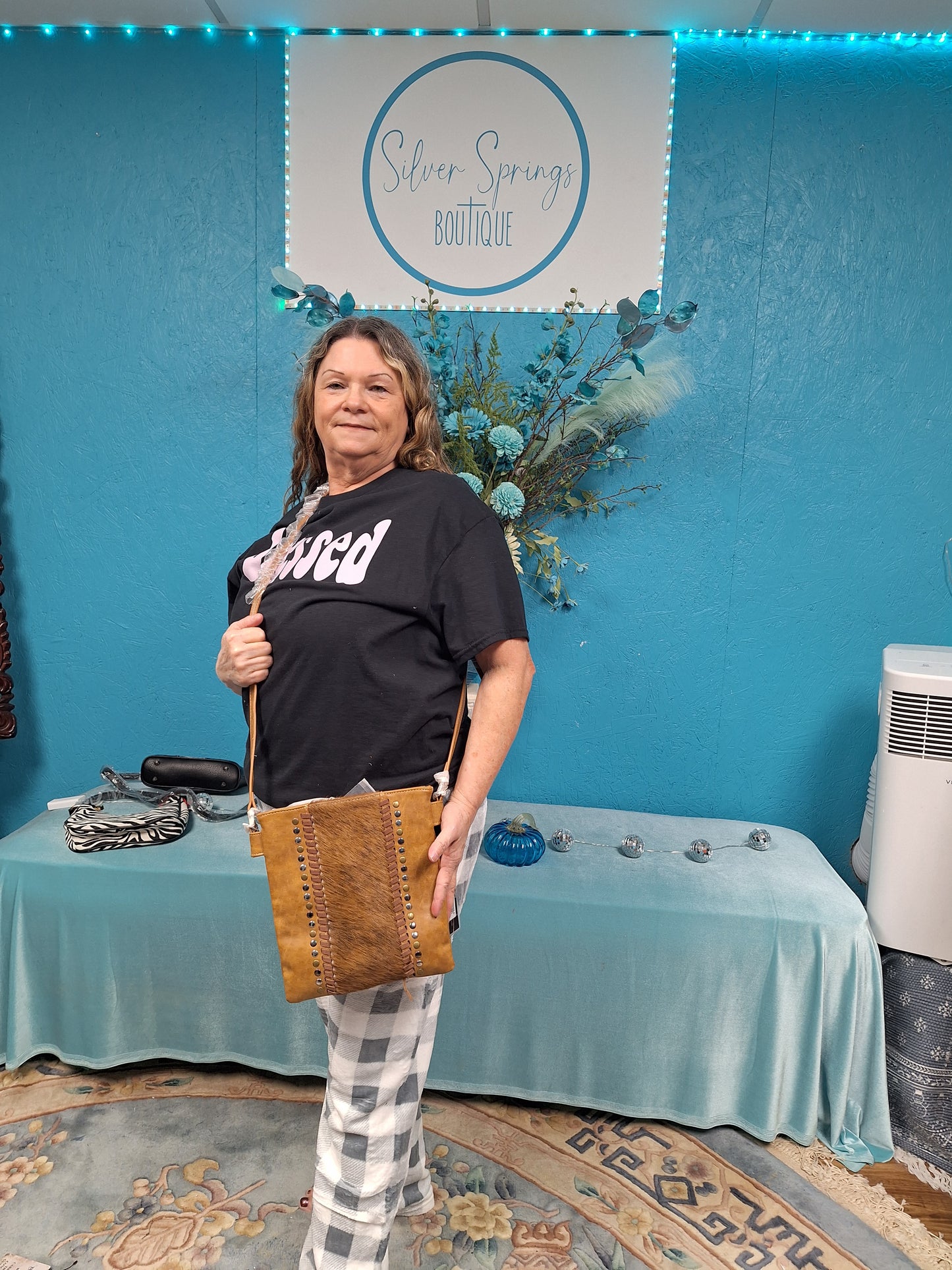 Brown Cow Hide Purse