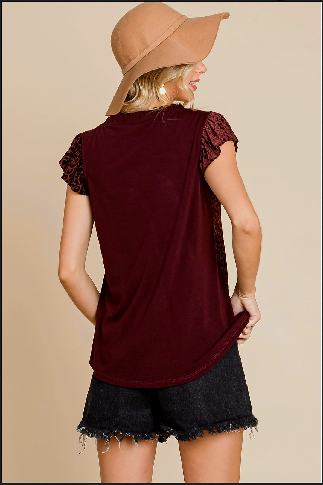 Velvet Leo Print Top