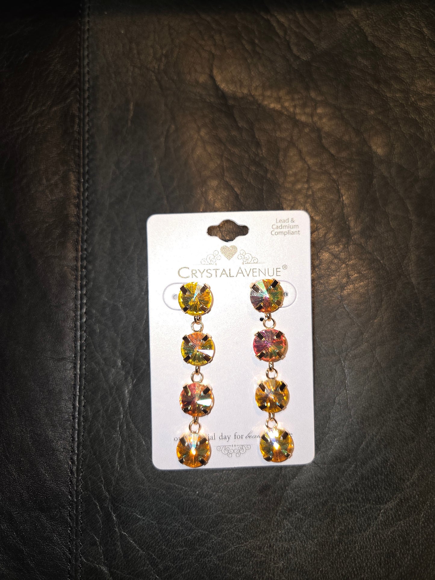 Irid Round Drop Earrings