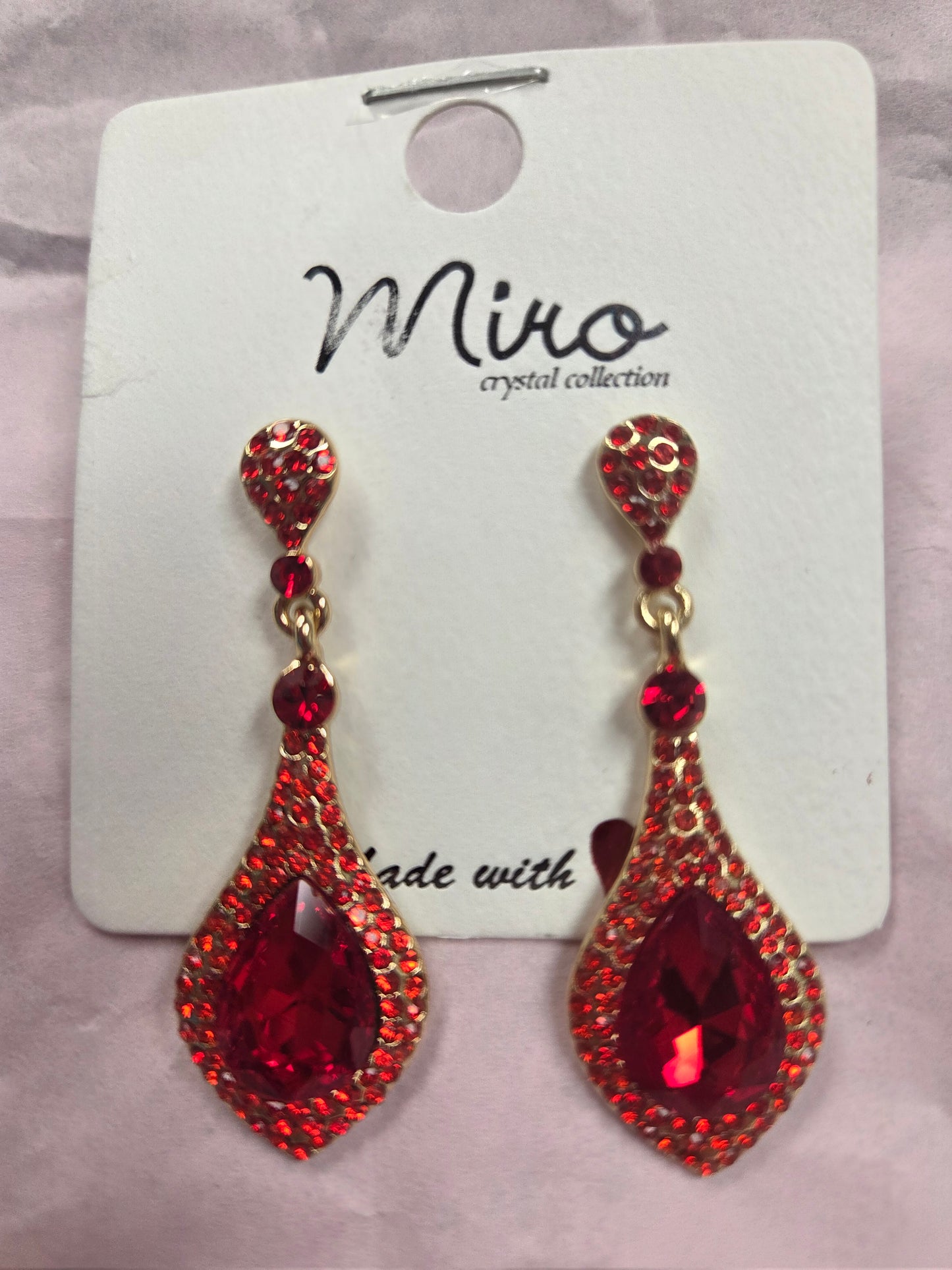 Red Bling Earrings