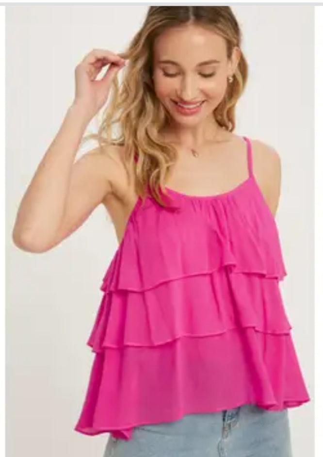 Tiered Layered Ruffle Cami
