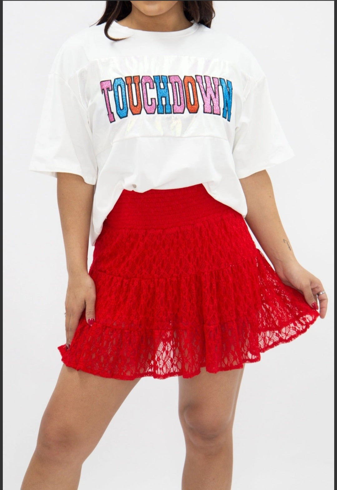 Red Lace Skort