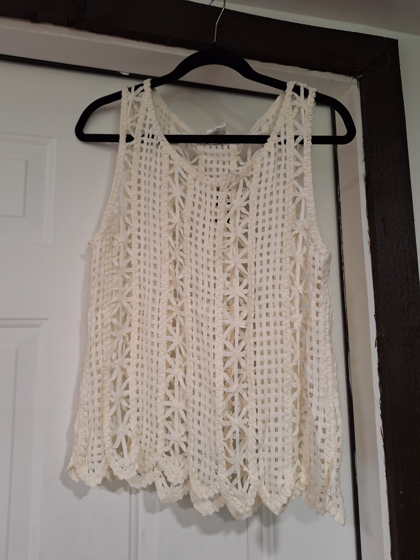 Cream Crochet Top