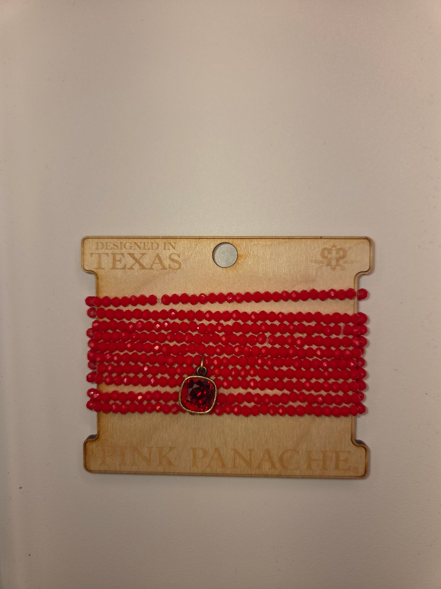Red Stack Bracelet Set