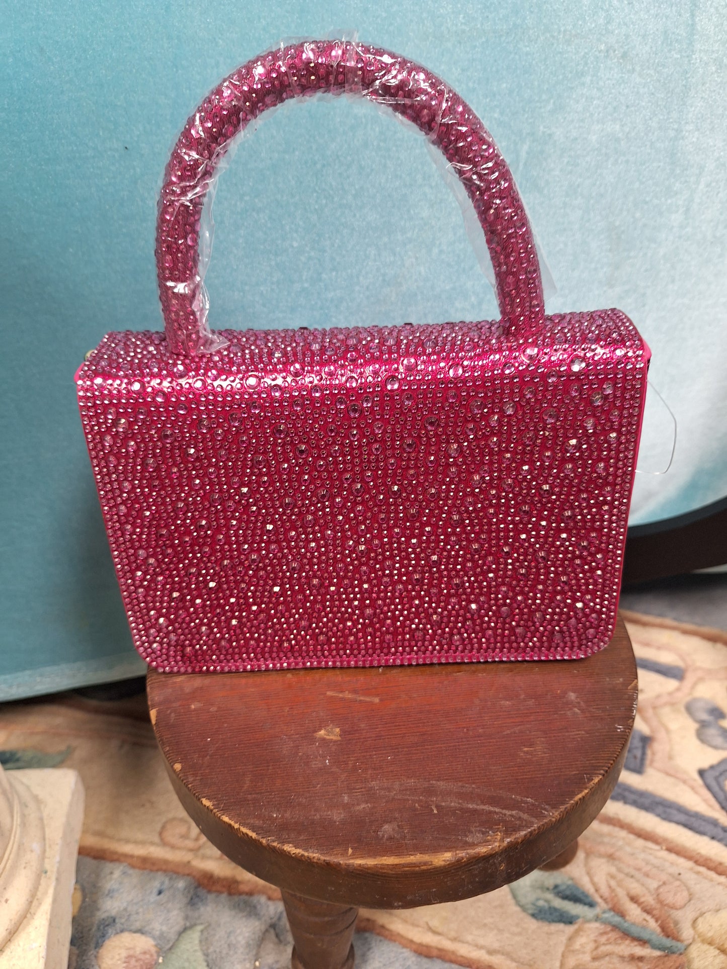 Pave Rhinestone Studded Purse