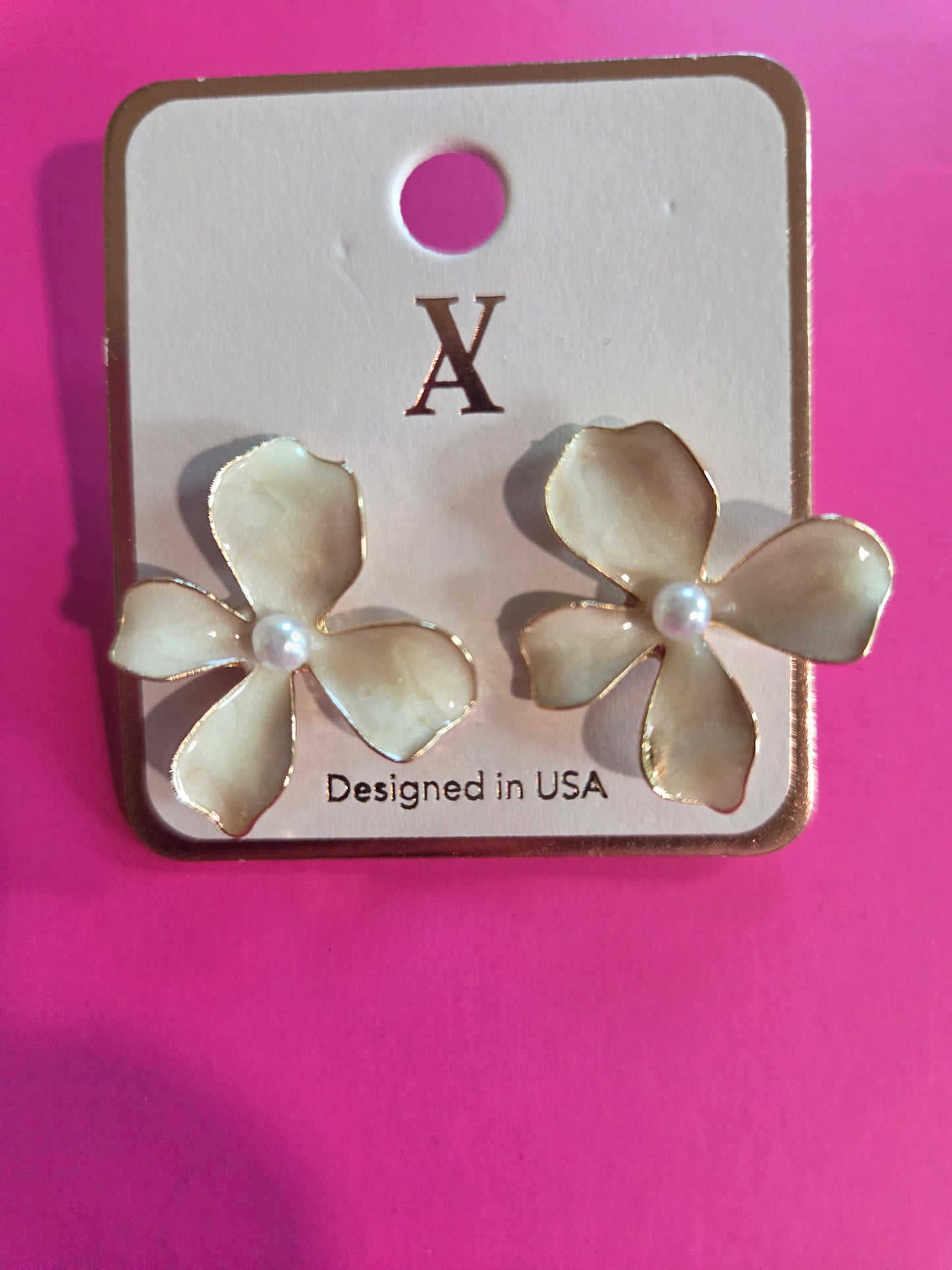 White Flower Studs