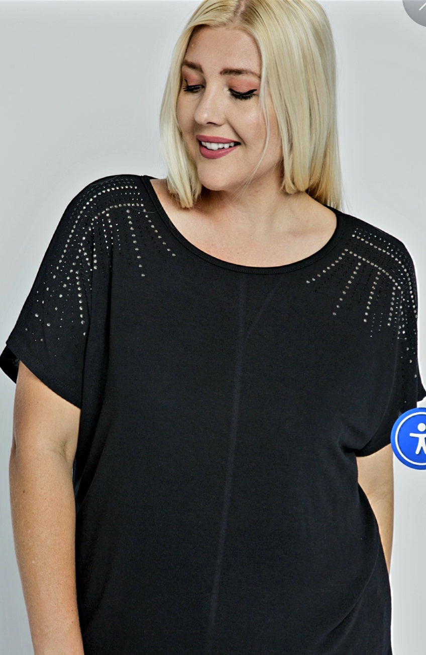 Hacchi Top Stud Shoulders Top