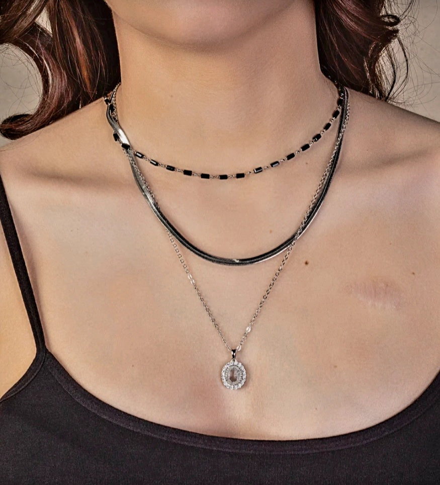 Triple Pendant Necklace
