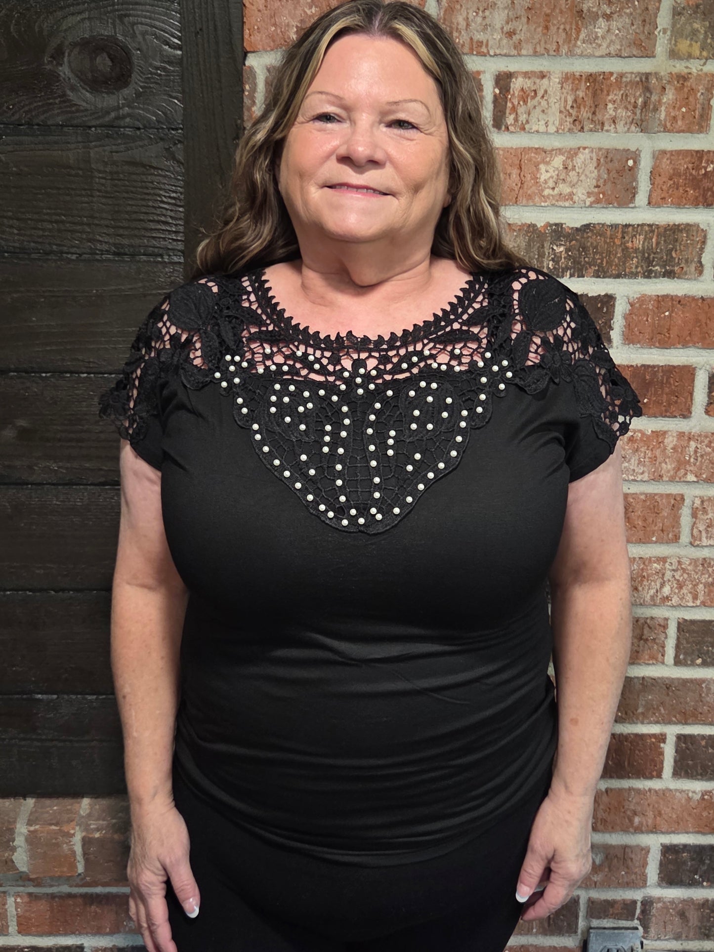 Pearl Lace Top