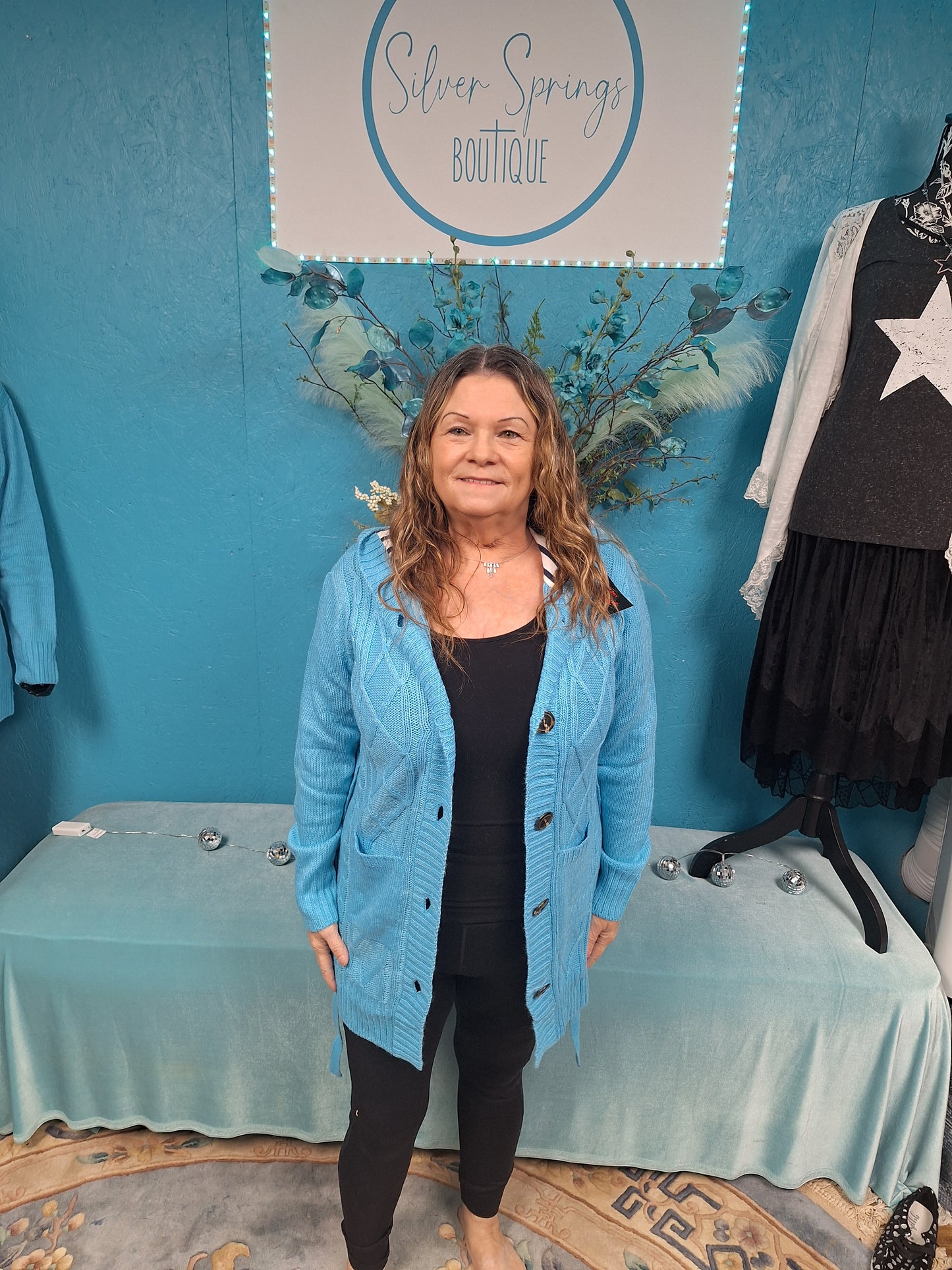 Aqua Sweater (Size up for fitted look)