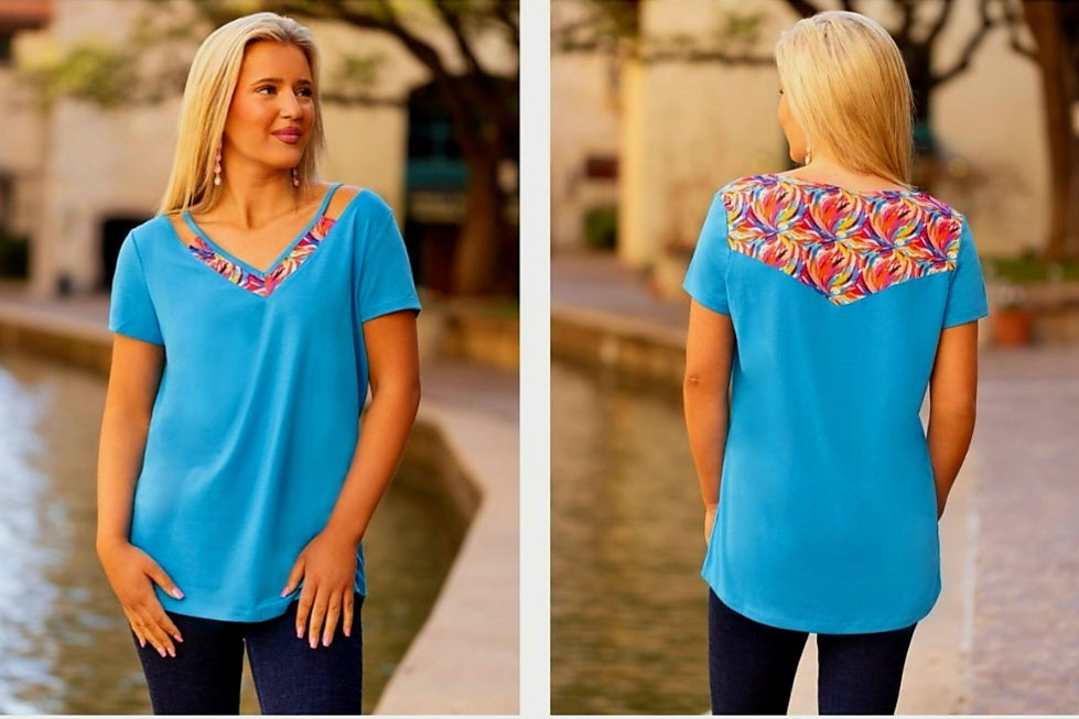 Top with Abstract Print