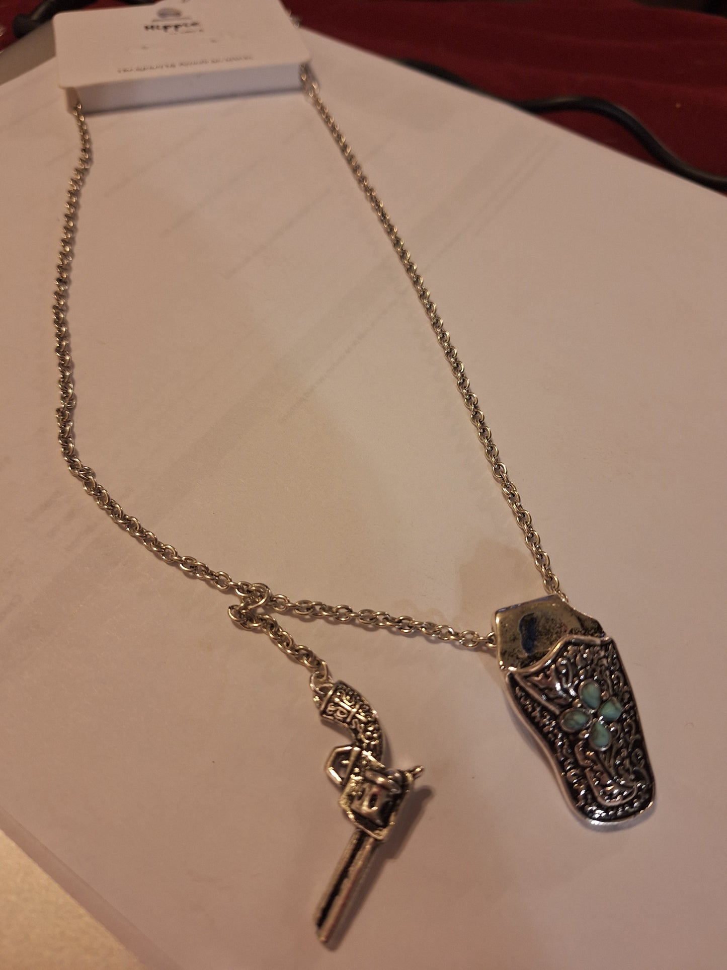 Revolver and Holster Necklace