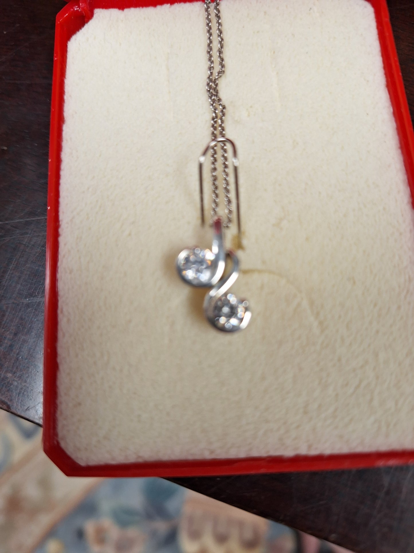 Sterling Silver Double Pendant Necklace