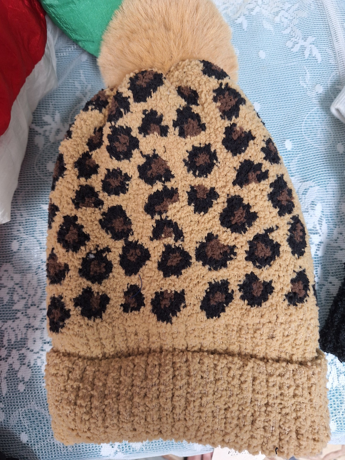 Light Brown Leo Beanie
