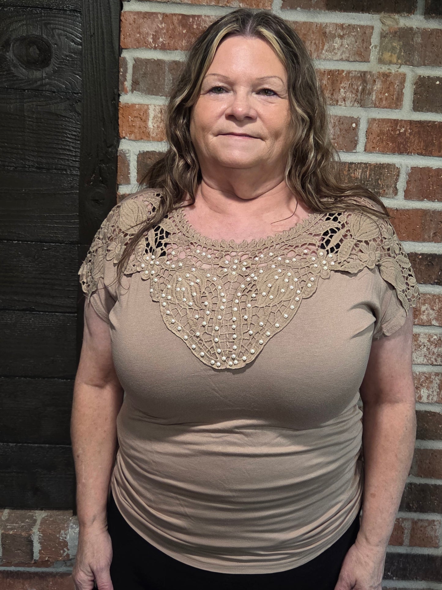 Pearl Lace Top