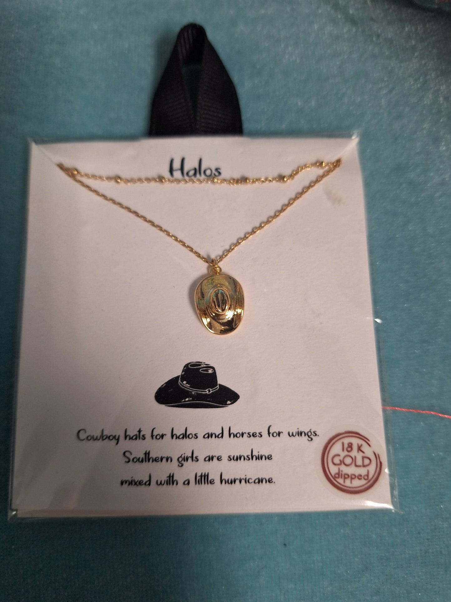 Dainty Cowboy Hat Necklace