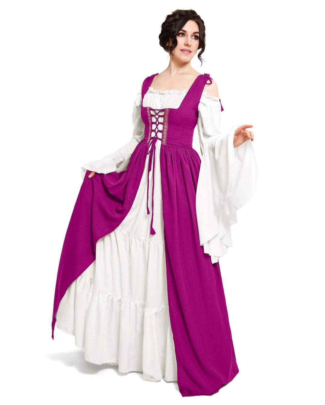 Renaissance 2 Piece Irish Dress and Long Sleeve Chemise Costume