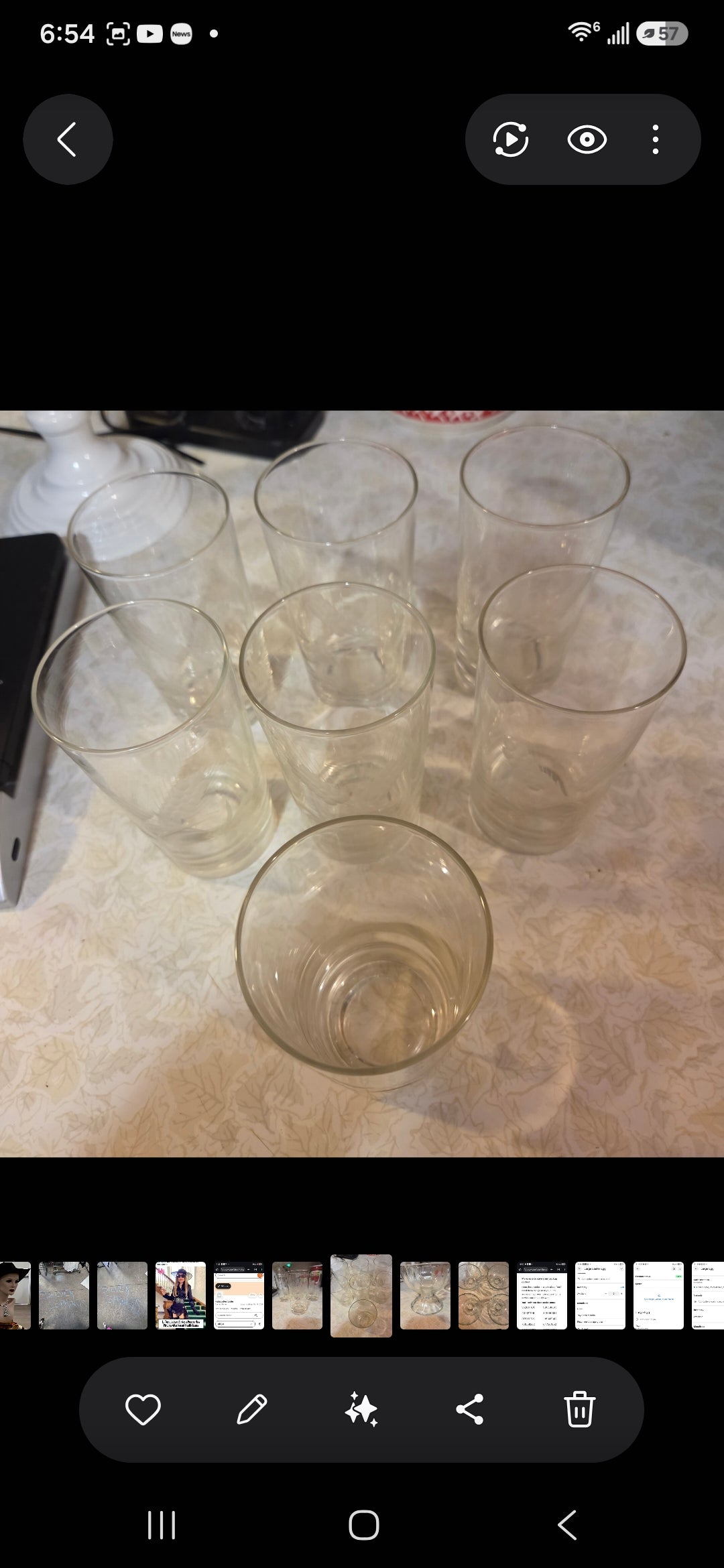 Etched Wheat Glasses