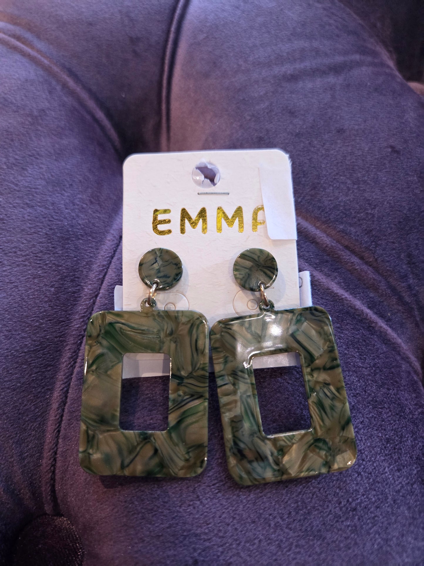 Camo Rectangle Earrings