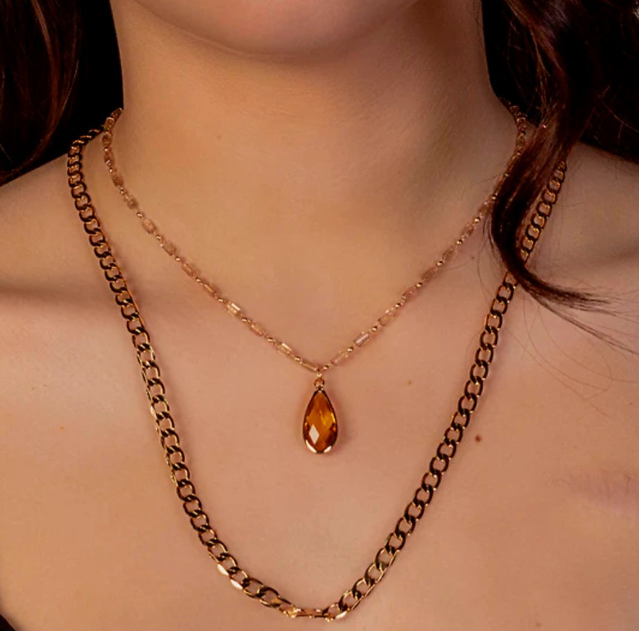 Teardrop Pendant Necklace
