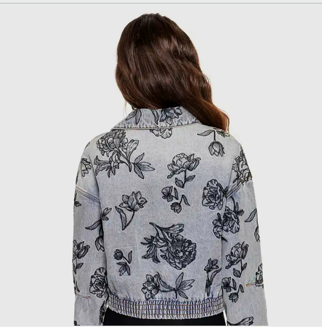 Denim Embroidered Jacket