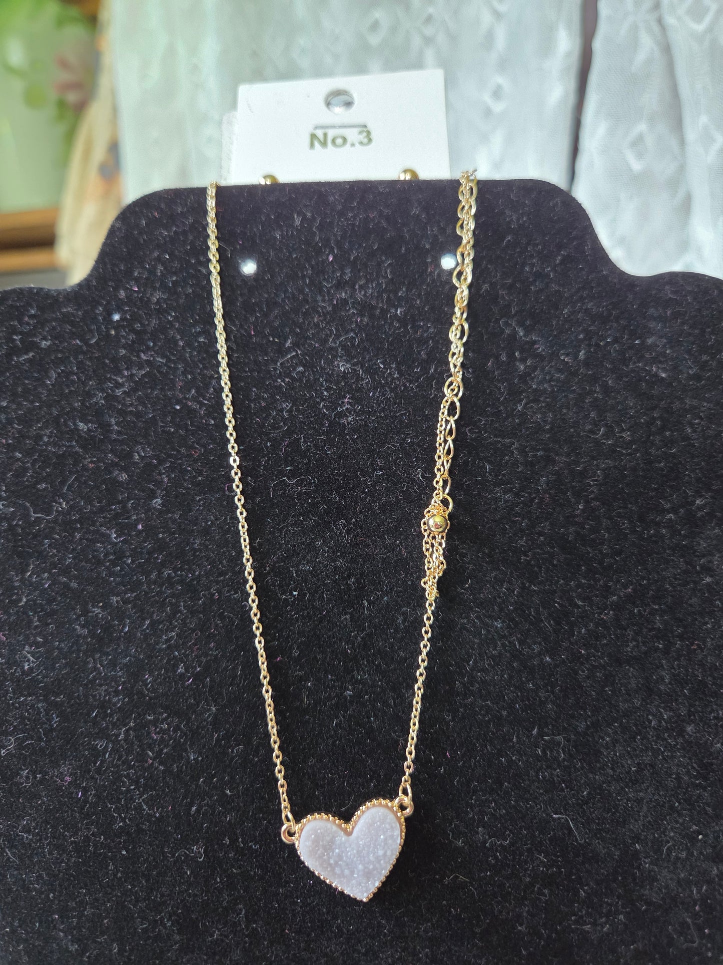 Know By Heart Druzy Necklace and Earrings