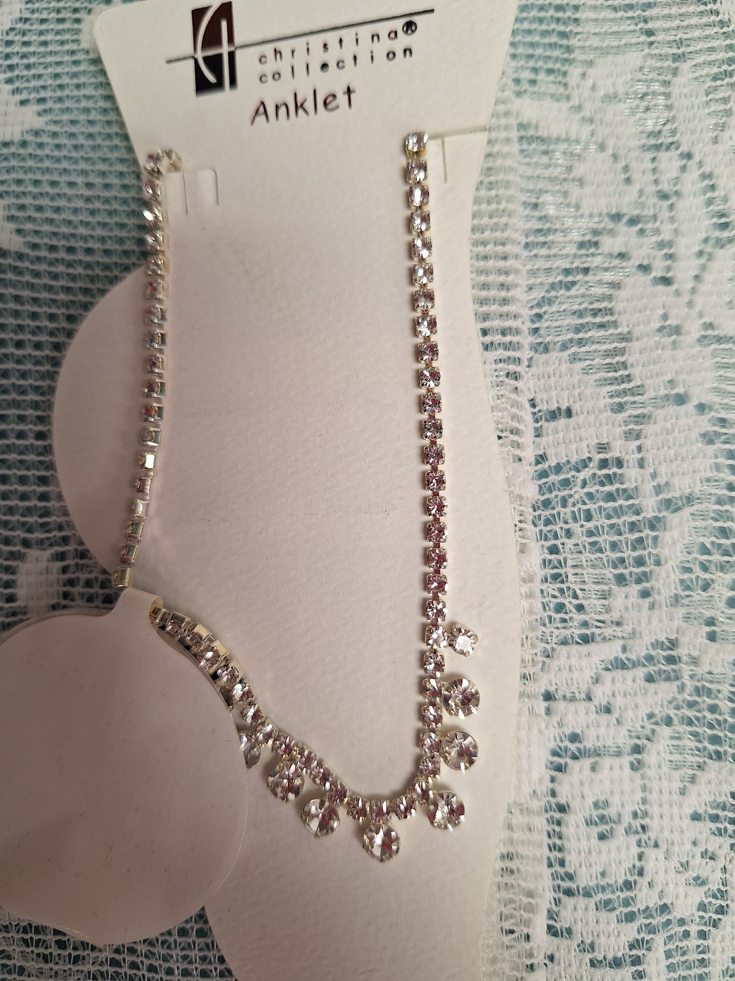 Silver Clear Anklet