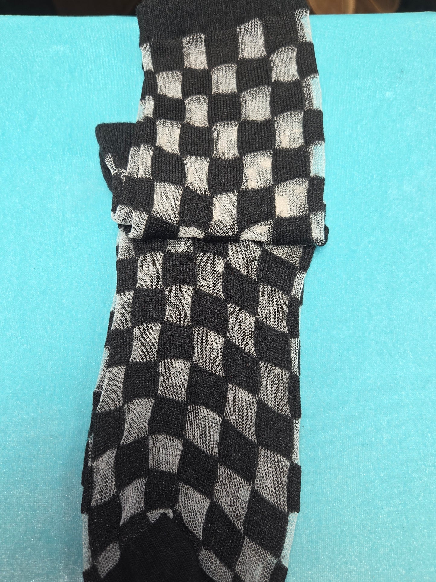 Clear Checked Socks
