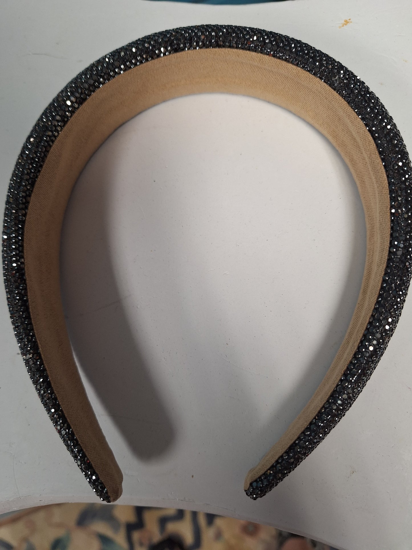 Wide Black Bling Head Banda