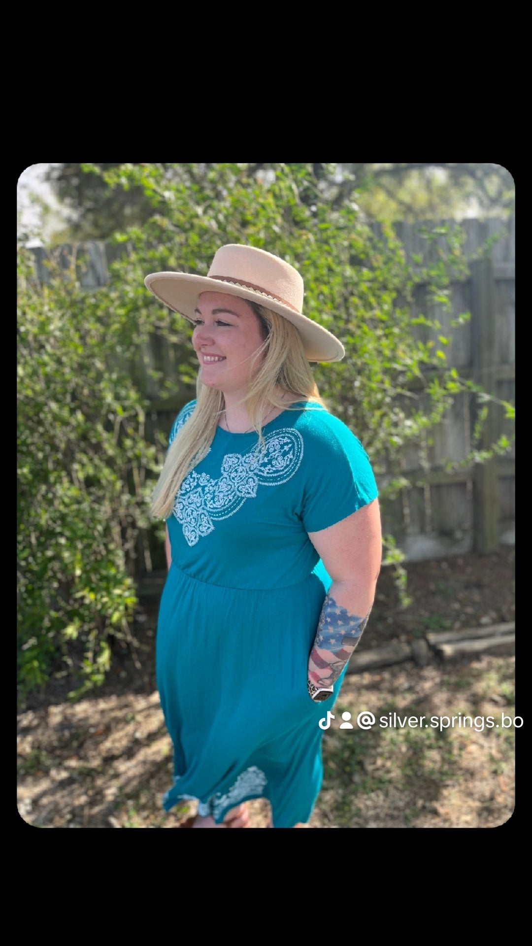 Teal with White Trim