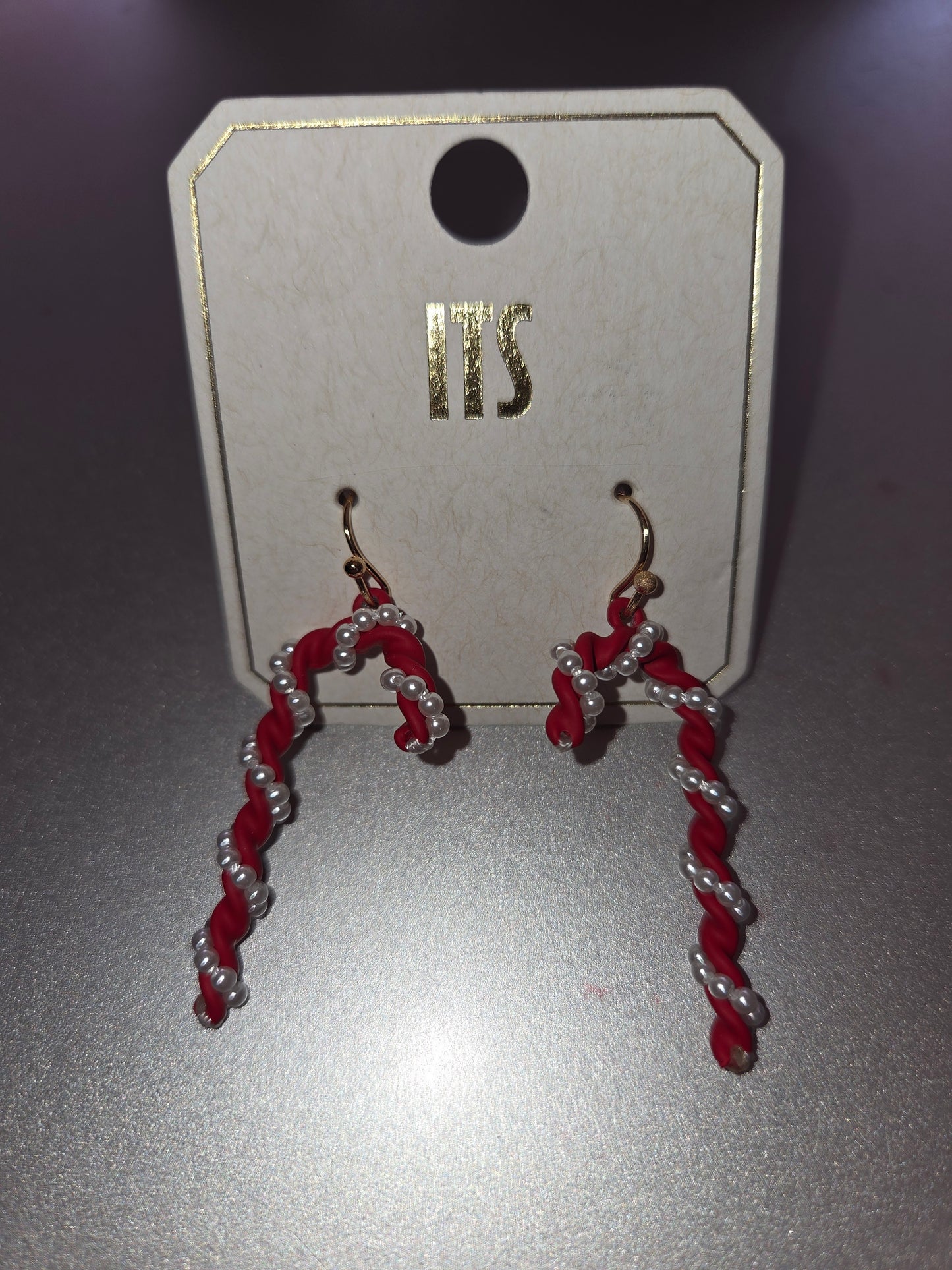 Candy Cane Pearl Earrings
