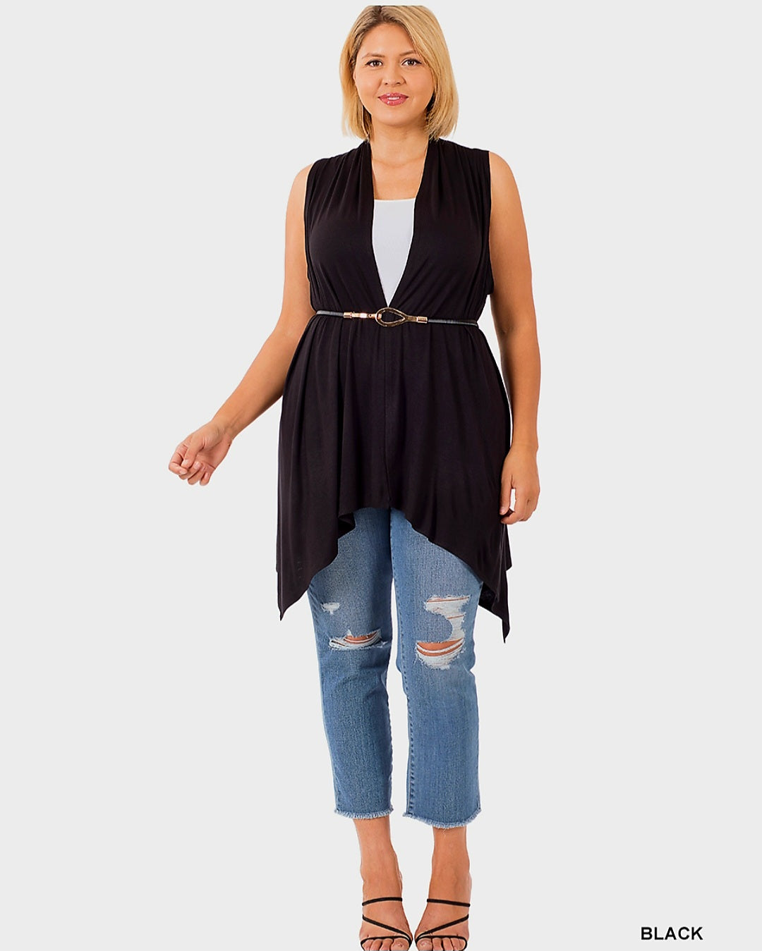 Long Black Vest