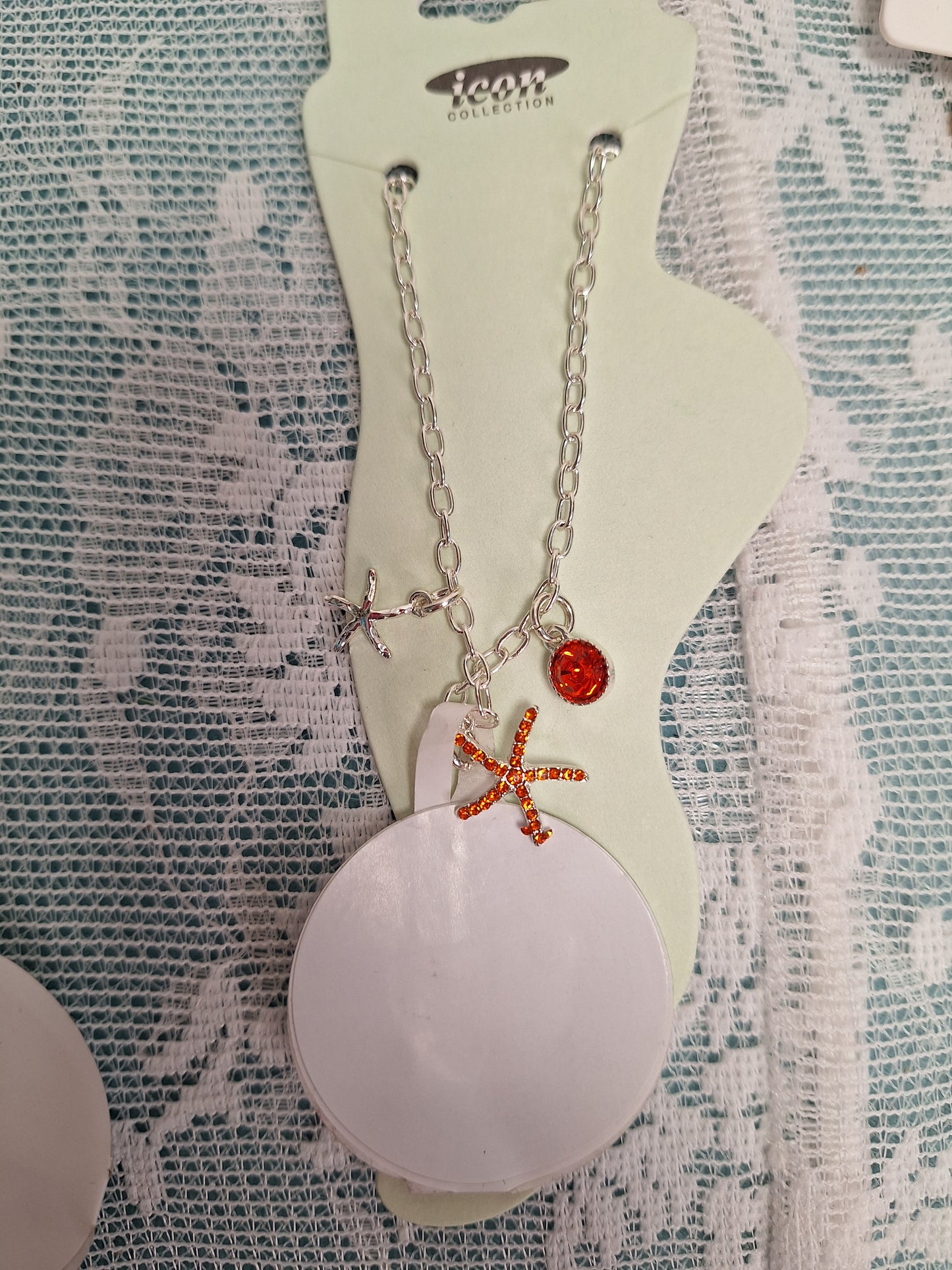 Orange Starfish Anklet
