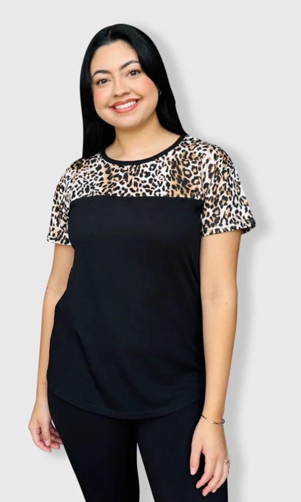 Black Leo Top
