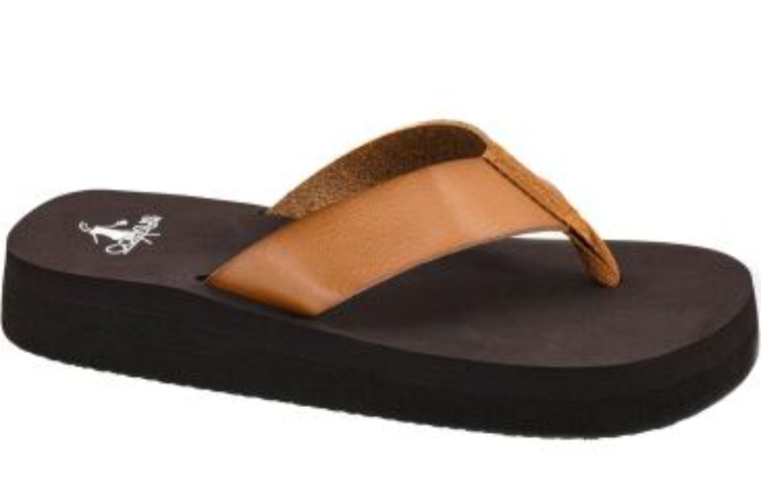 Cognac Flip Flops