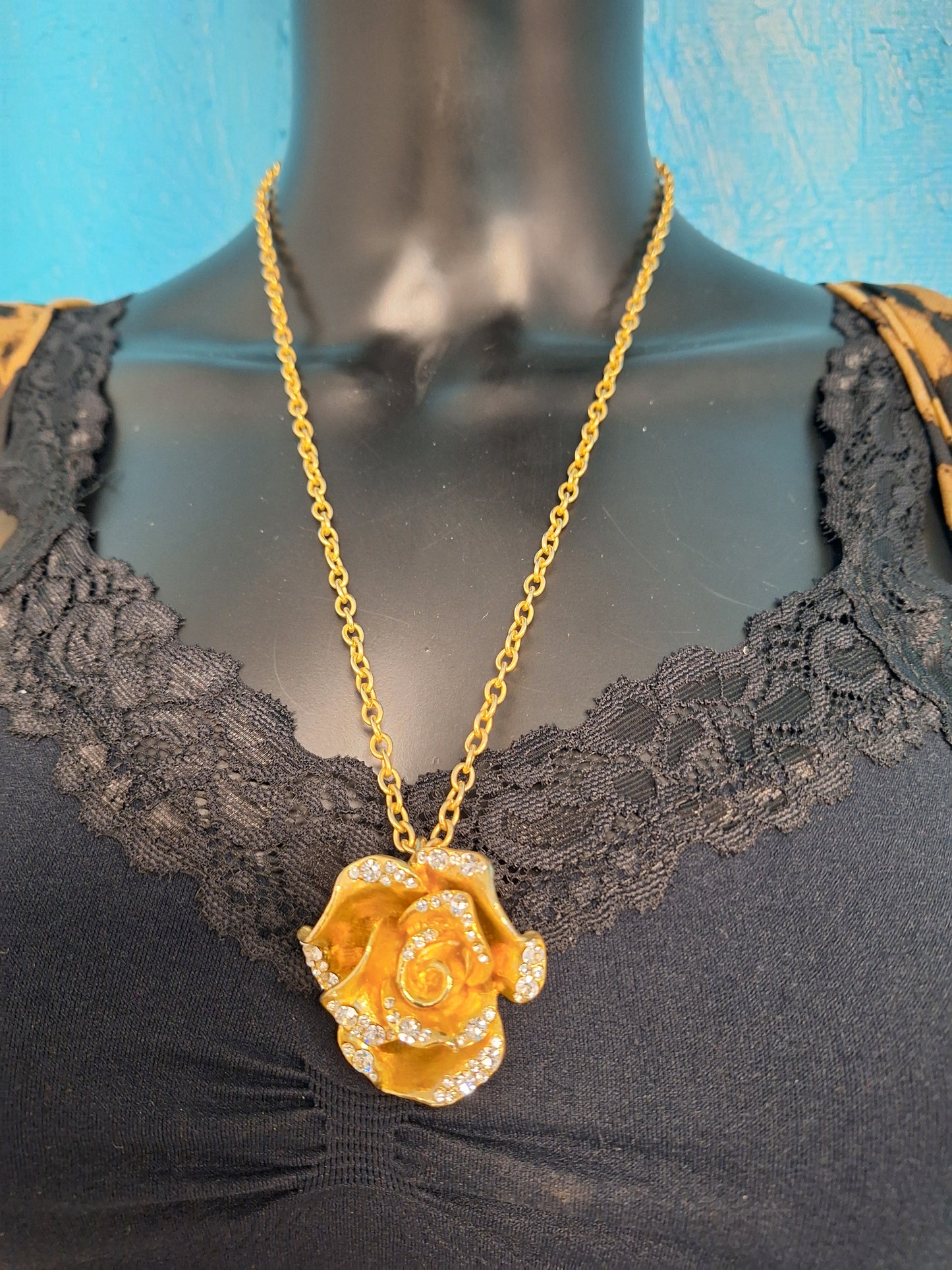 Gold Rose with Bling