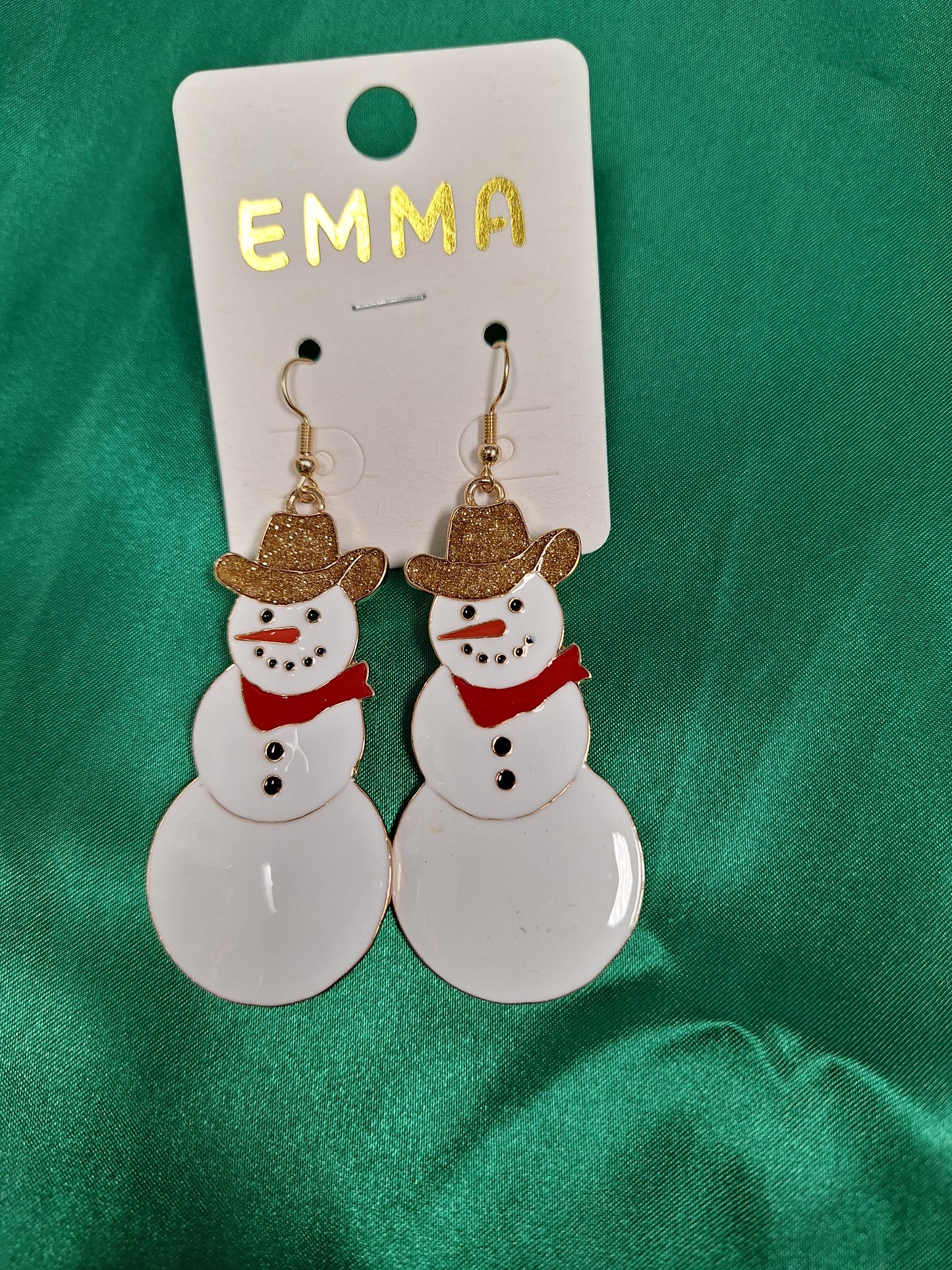 Cowboy Snowman Earrings