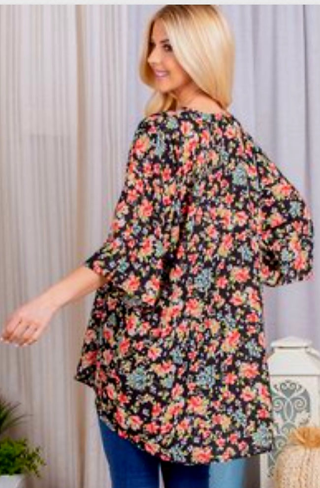 Multi Flower Cardigan