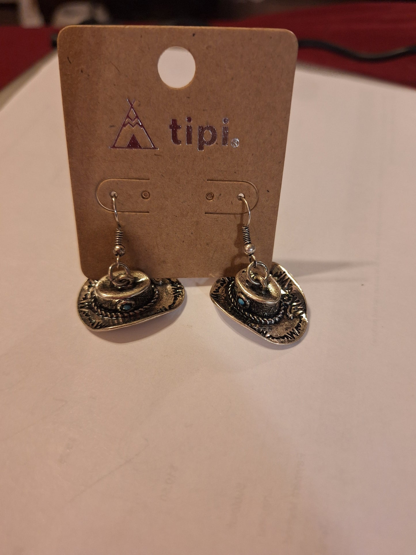 Western 3D Cowgirl Hat Earrings