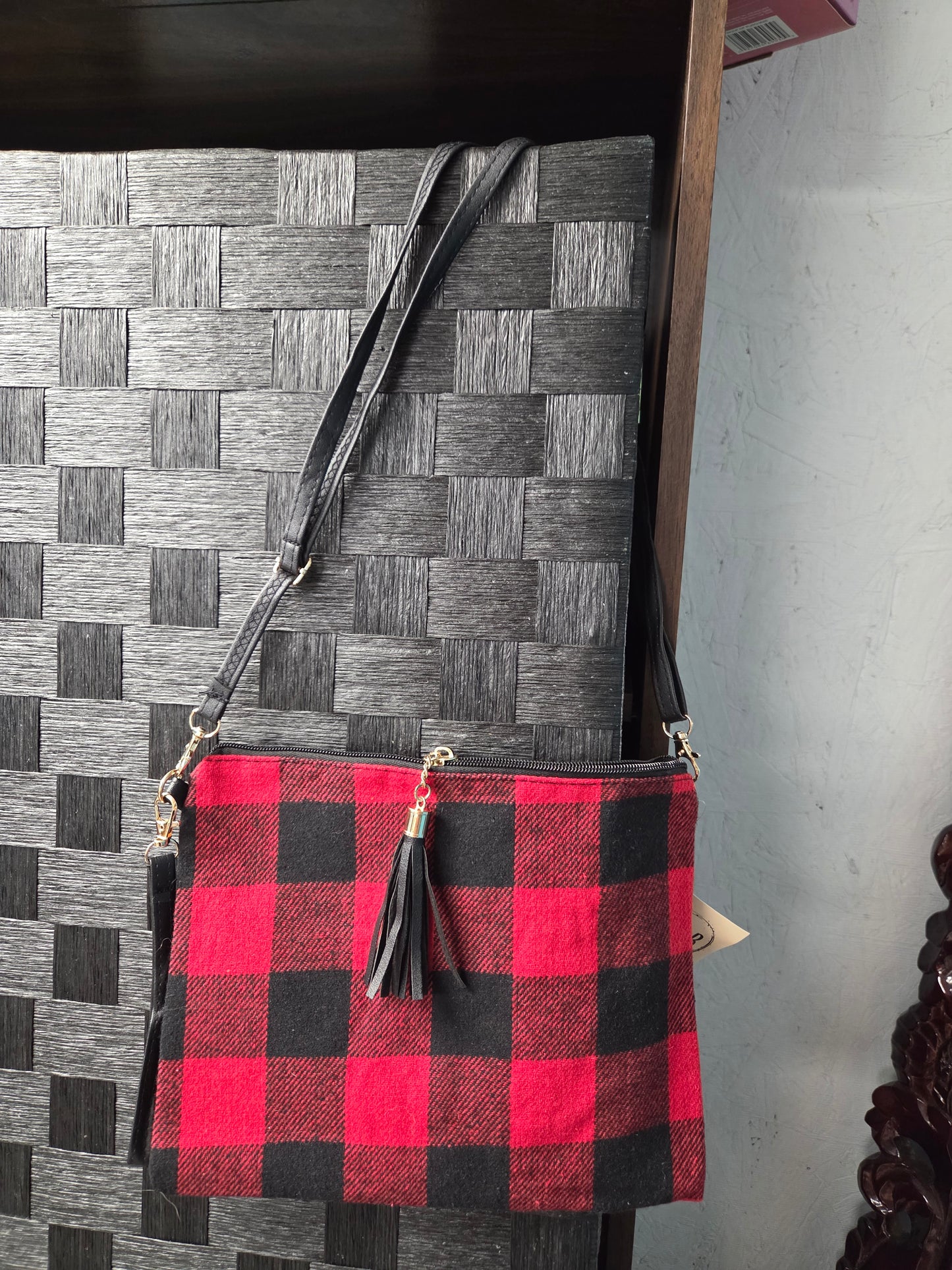 Red Plaid Shoulder Bag