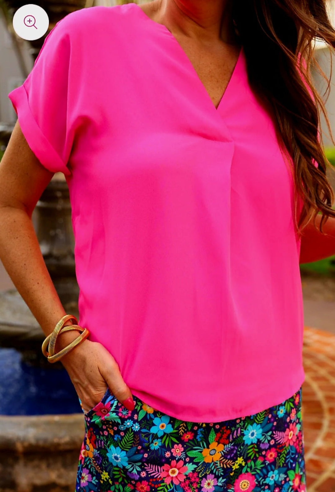Fuschia Whitney Top