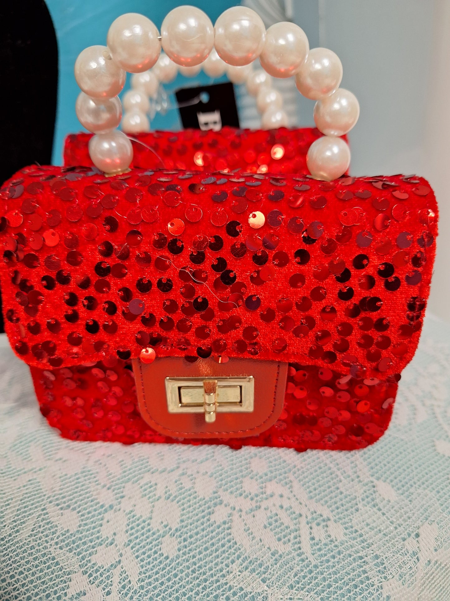 Red Sequin Purse