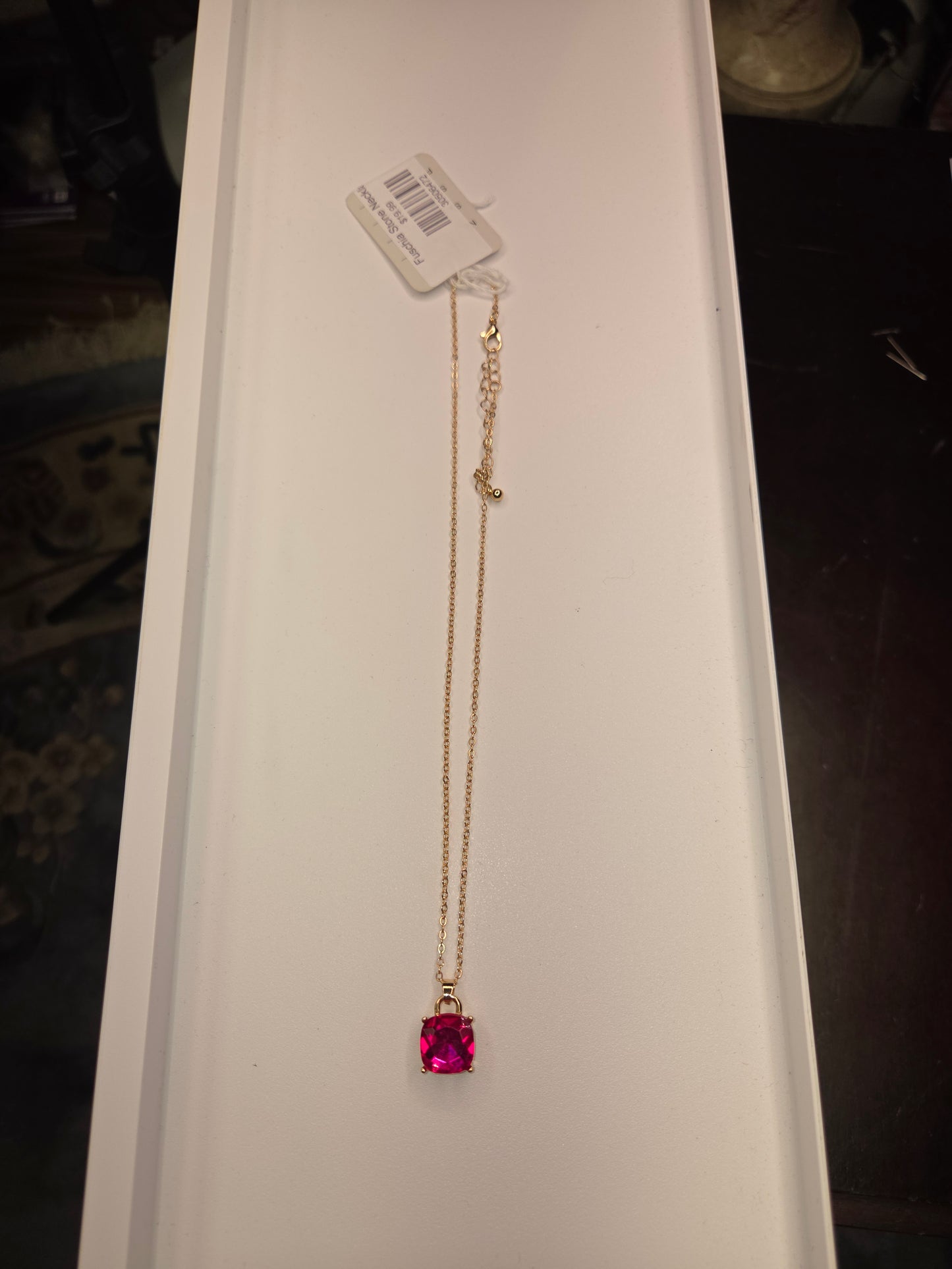 Fuschia Stone Necklace