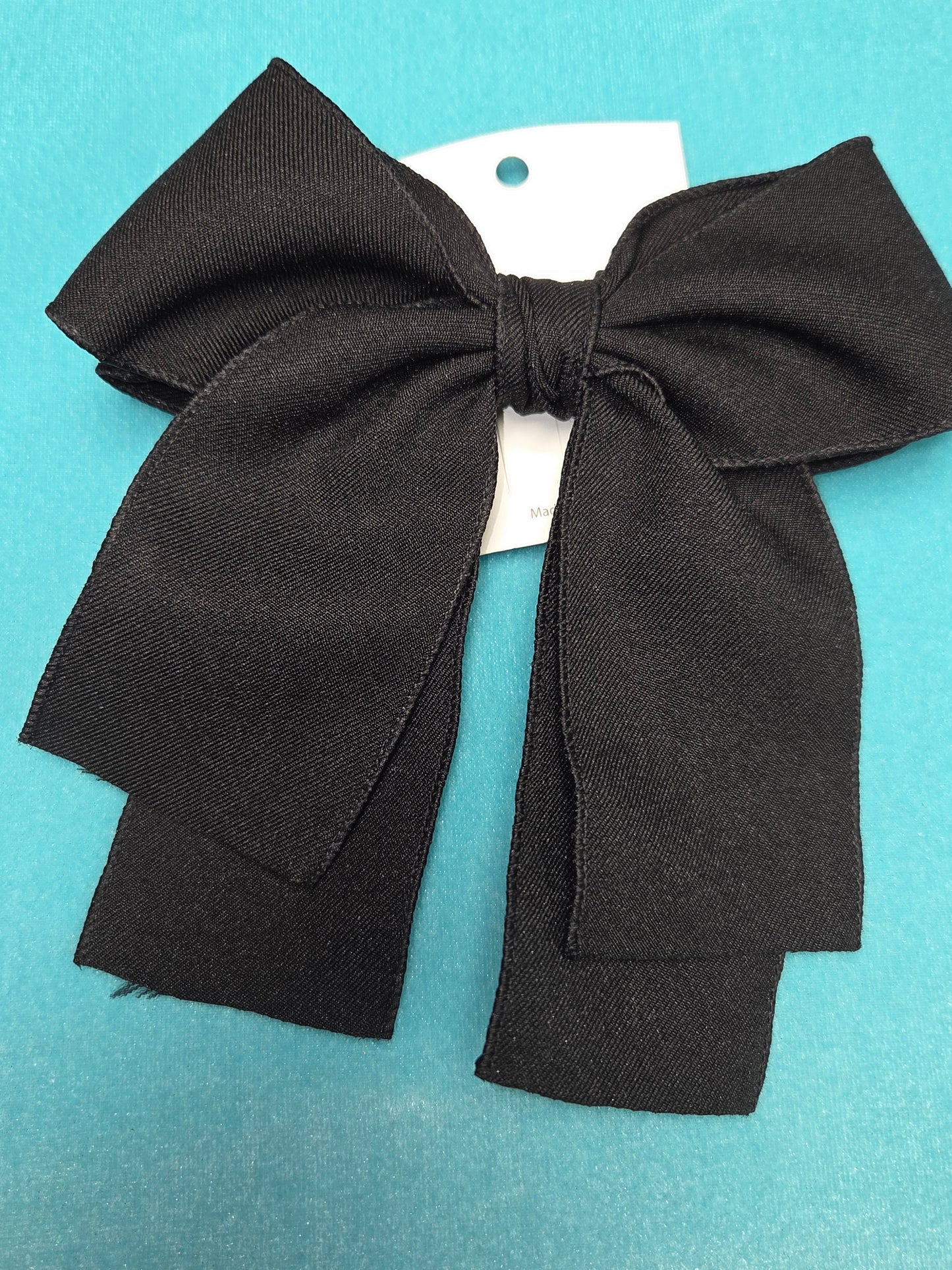 Black Hair Bow Barette
