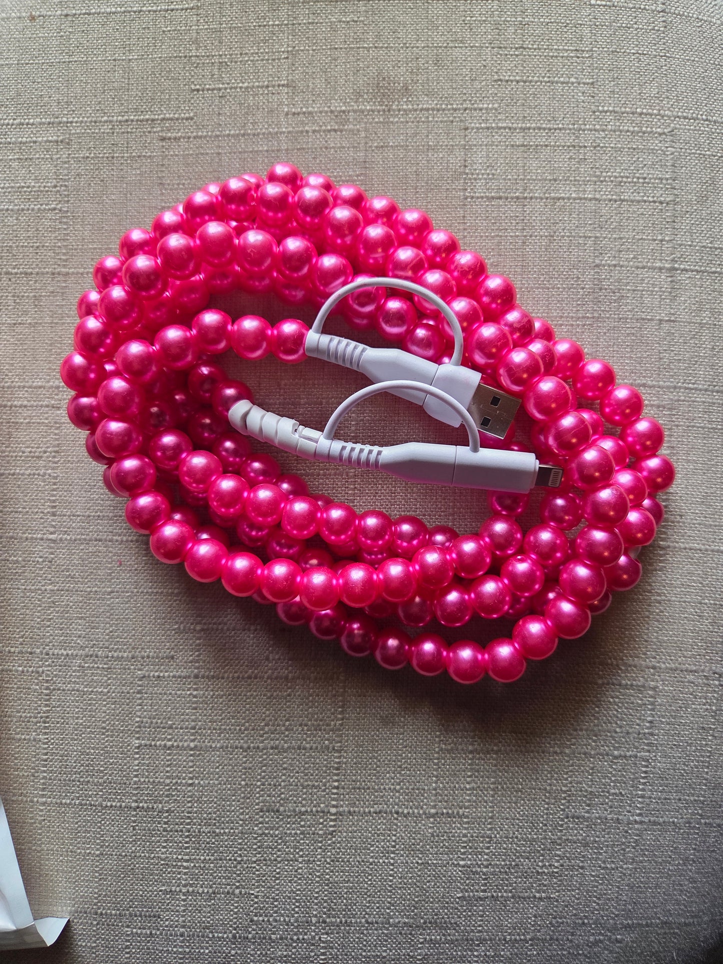 Hot Pink Charging Cord#